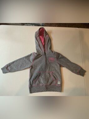 Girls 3T Roots Gray Hoodie with Pink Accents